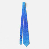Blaue Vogel Elegantes Monogramm Anfangsbuchstabe C Krawatte (Rückseite)