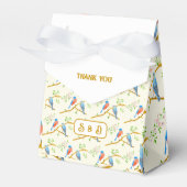 Blaue Vögel Favor Box Geschenkschachtel (Vorderseite)