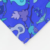 Blaue Vögel Fleecedecke (Ecke)