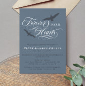 Blaue Vögel für immer in unserem Herz beerdigen Einladung