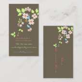 Blaue Vögel + geometische Ringe DICHTE Farbhinterg Visitenkarte (Vorne/Hinten)