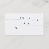 Blaue Vögel - Geschäft Visitenkarte (Rückseite)