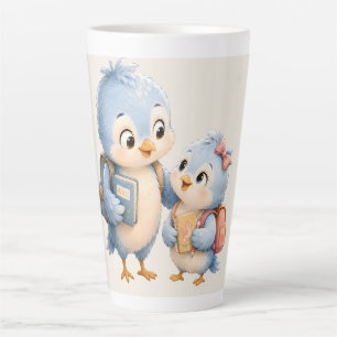 Blaue Vogel-Geschwister Latte-Kaffeetasse Milchtasse