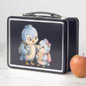 Blaue Vogel-Geschwister Lunchbox (Beispiel)