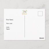 Blaue Vögel Hellblau Postkarte (Rückseite)