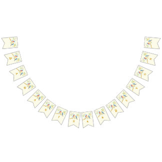 Blaue-Vögel-Hochzeitsgirlanden Wimpelkette