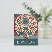 Blaue Vögel im Baum Abstrakt 11 Maguire Postkarte (Stehend Vorderseite)