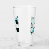 Blaue Vögel im Flug Glas (Links)