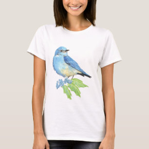 Blaue Vögel im Wasser T-Shirt