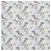 Blaue Vögel in Branchen Stoff (Muster)
