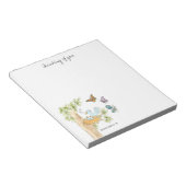 Blaue Vögel in einem Baumbeschild Notizblock (angewinkelt)