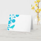 Blaue Vogel Karte (Gelbe Blume)