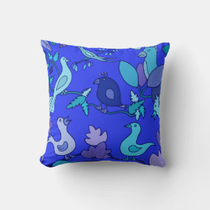 Blaue Vögel Kissen