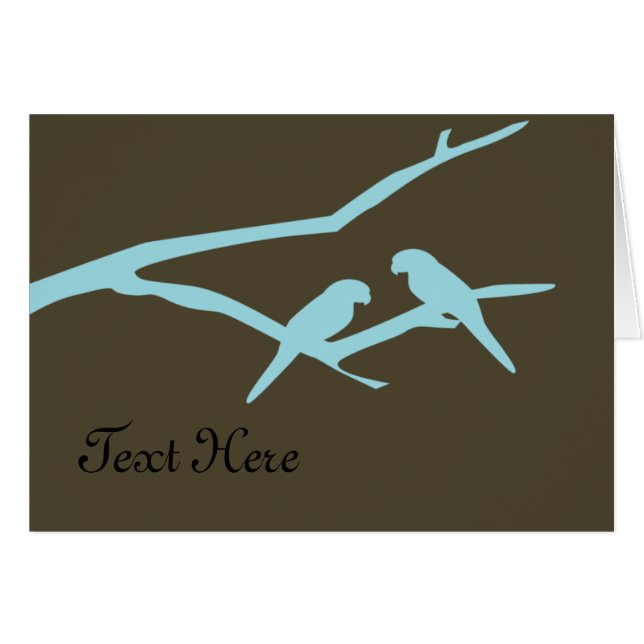 Blaue Vögel kundenspezifisch (Vorderseite (Horizontal))