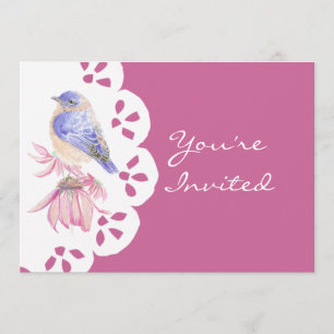 Blaue Vögel Kunst - The Watercolor Eastern Bluebir Einladung