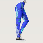 Blaue Vögel Leggings (Rechts)