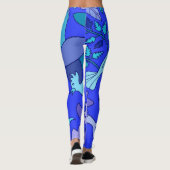 Blaue Vögel Leggings (Rückseite)