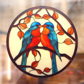 Blaue Vögel lieben Vögel Imitate aus festem Glas Fensteraufkleber (Blatt 2)