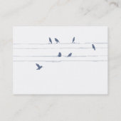 Blaue Vögel - mollig Visitenkarte (Rückseite)