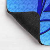 Blaue-Vogel-Monogramm Initiale B Mousepad (Ecke)