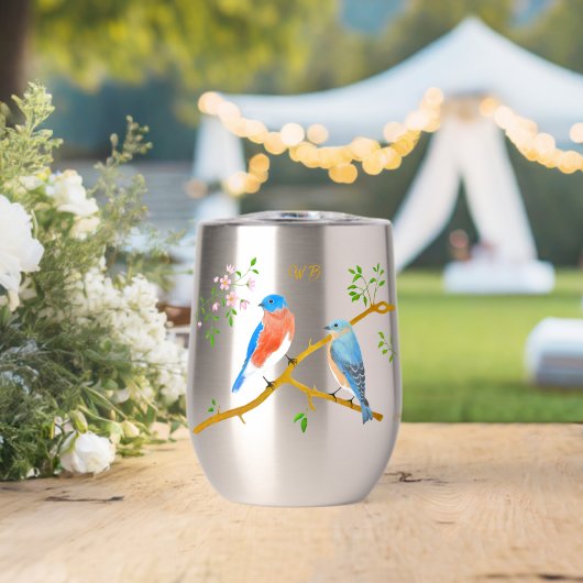 Blaue Vögel Monogrammiert (Hochzeit (gedreht))