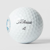 Blaue Vögel Muster Golfball (Logo)
