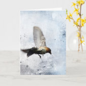 Blaue Vogel, Muttertag Karte (Gelbe Blume)