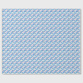 Blaue Vogel Partei Geschenkpapier (Flach)