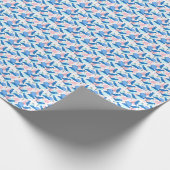 Blaue Vogel Partei Geschenkpapier (Ecke)