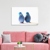 Blaue Vögel Pazifischer Parrotlet Lumpen Leinwanddruck (Insitu (Wohnzimmer))