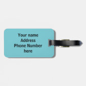 Blaue Vögel Personalisiert Gepäckanhänger (Rückseite horizontal)