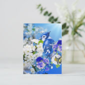 Blaue Vogel Postkarte (Stehend Vorderseite)