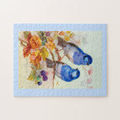 Blaue Vögel Puzzle (Horizontal)
