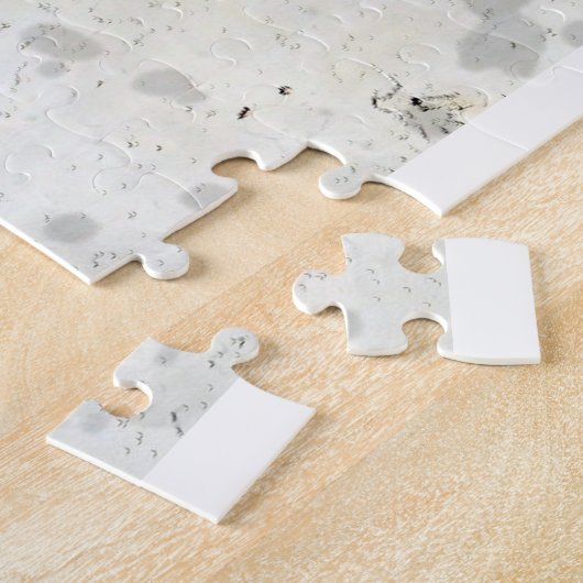 Blaue Vögel Puzzle (Seite)