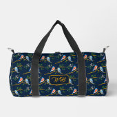 Blaue Vögel Reisetasche Dunkelblau Duffle Bag (Vorderseite)