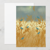 Blaue Vögel Save The Date (Vorne/Hinten)