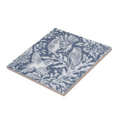 Blaue Vögel Sickle Blume Waldfläche R Fliese (Seite)