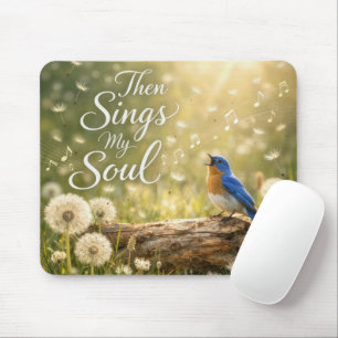 Blaue Vogel singt dann singt meine Seele Mousepad