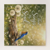 Blaue Vogel singt dann singt meine Seele Puzzle (Horizontal)