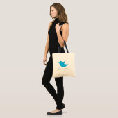 Blaue Vogel-sozial-Medien Tragetasche (Vorderseite (Model))