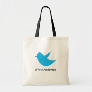 Blaue Vogel-sozial-Medien Tragetasche