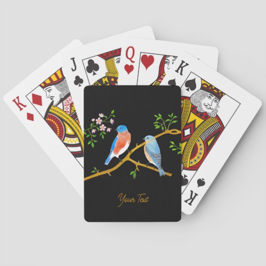 Blaue Vögel Spielkarten (Rückseite)