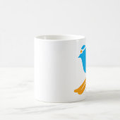 Blaue Vogel-TagesTasse Kaffeetasse (Mittel)