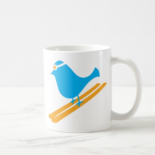 Blaue Vogel-TagesTasse Kaffeetasse (Rechts)