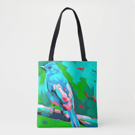 Blaue-Vogel-Tasche mit zwei Seiten Tasche (Vorderseite)