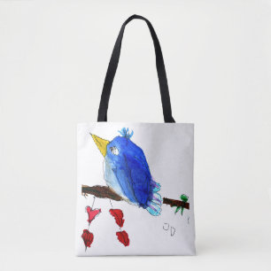 Blaue Vogel-Taschen-Tasche Tasche
