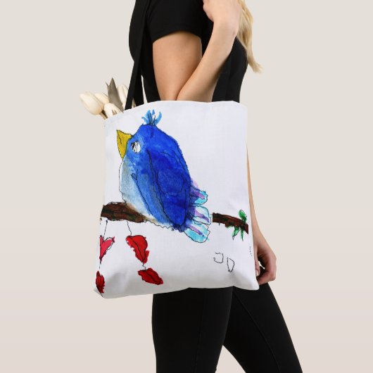 Blaue Vogel-Taschen-Tasche Tasche (Von Nahem)