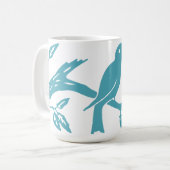 Blaue Vogel-Tasse Kaffeetasse (Vorderseite Links)