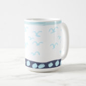 Blaue Vögel Tasse-keramisch Kaffeetasse (VorderseiteRechts)