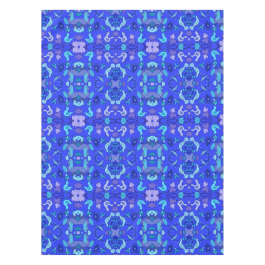 Blaue Vögel Tischdecke (Vorderseite)